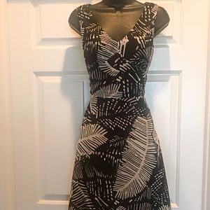 Jones New York V- Neck Flare Dress